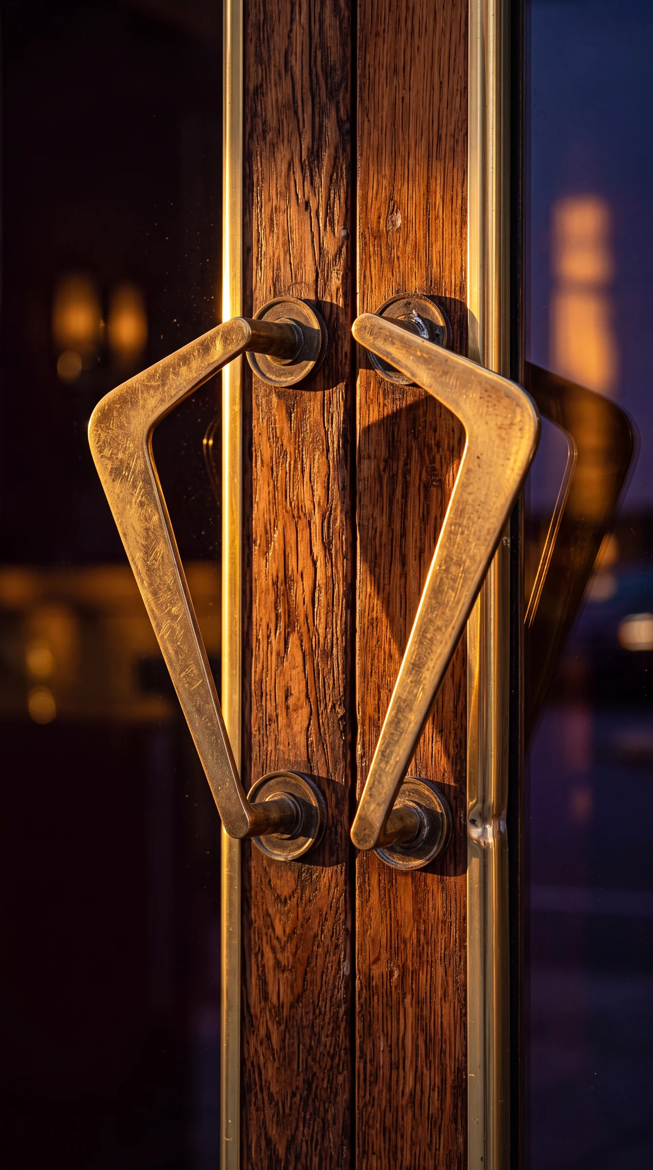 Finished architectural campaign image featuring restored brass door handles
